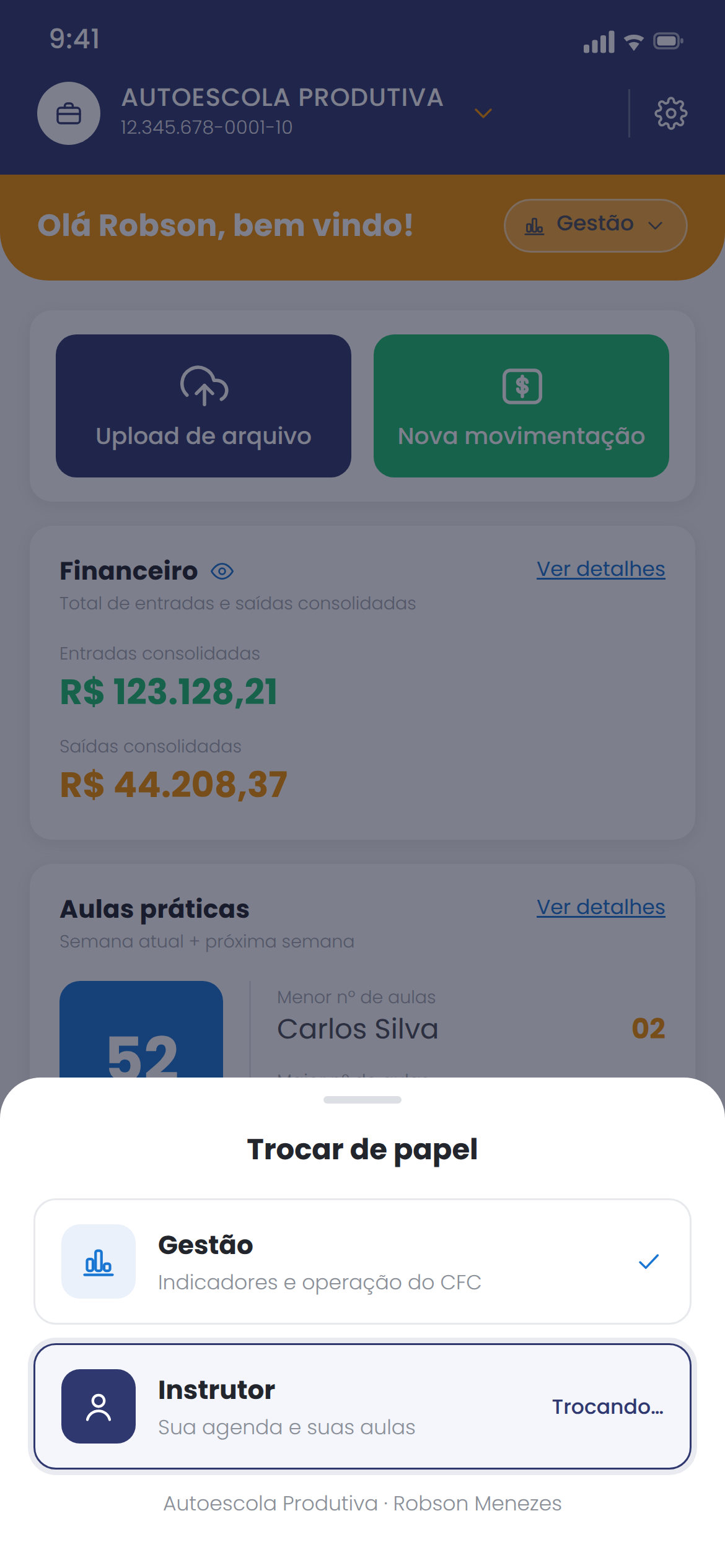 Trocar de papel