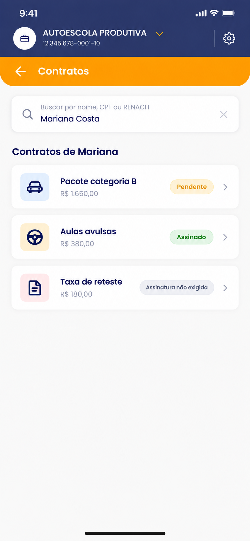Buscar e acompanhar